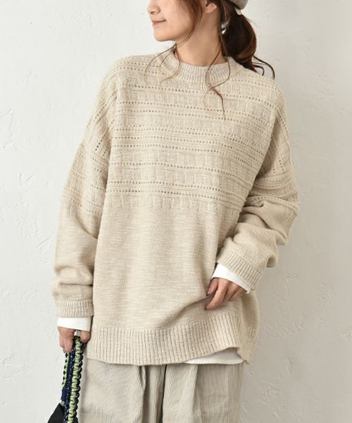 SUN VALLEY｜模様編みスラブニット [[SN8007254]][C]