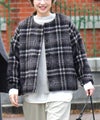 tukuroi｜シャギーチェックジャケット [[TK824250]][C]
