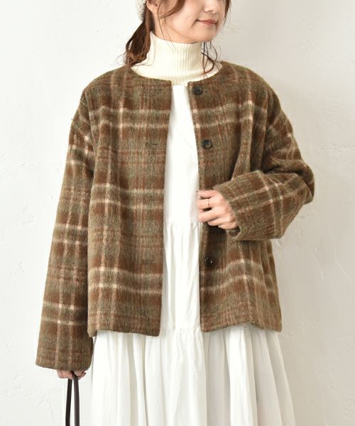 tukuroi｜シャギーチェックジャケット [[TK824250]][C]