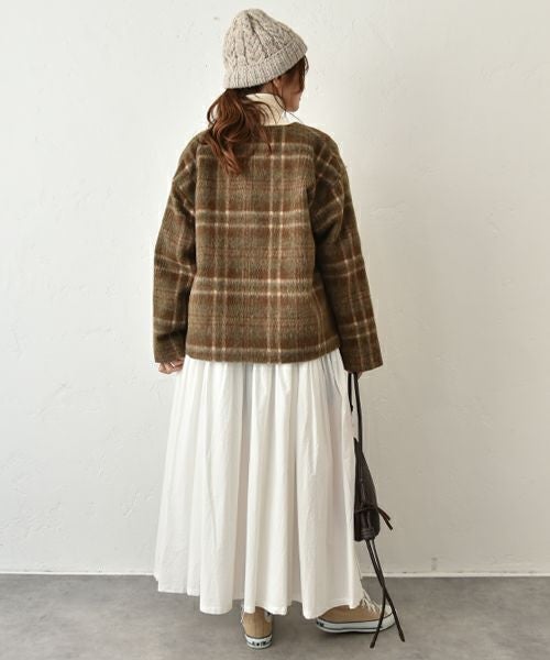 tukuroi｜シャギーチェックジャケット [[TK824250]][C]