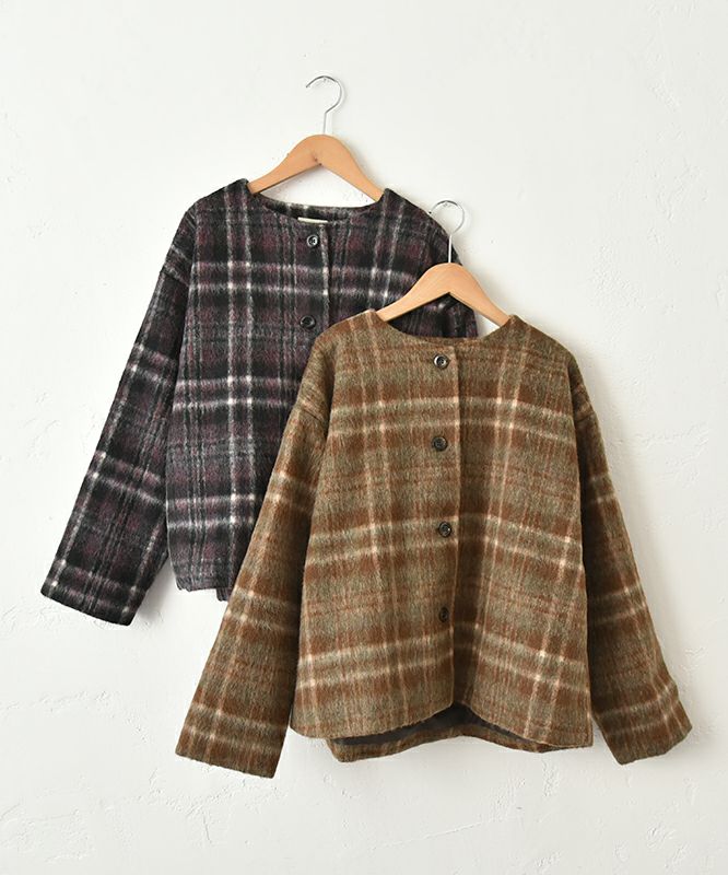 tukuroi｜シャギーチェックジャケット [[TK824250]][C]
