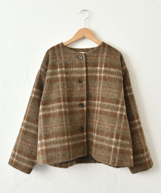 tukuroi｜シャギーチェックジャケット [[TK824250]][C]