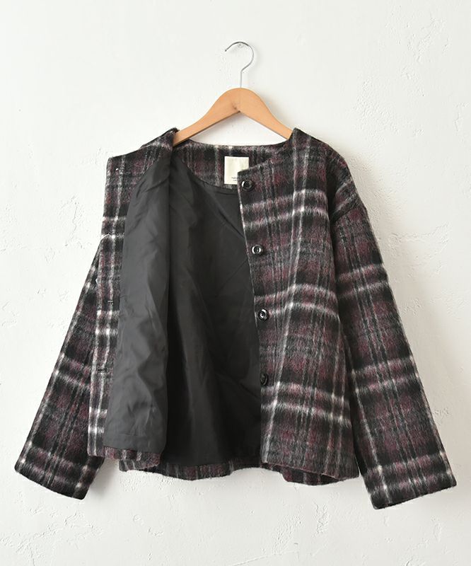 tukuroi｜シャギーチェックジャケット [[TK824250]][C]