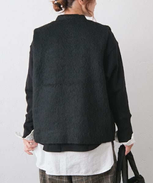 VENT BLANC｜シャギーデザインベスト(シークレ） [[VBJ253452]][C]