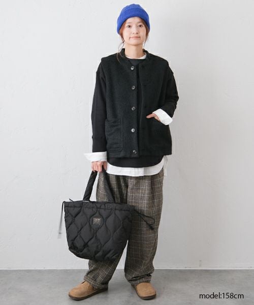 VENT BLANC｜シャギーデザインベスト(シークレ） [[VBJ253452]][C]