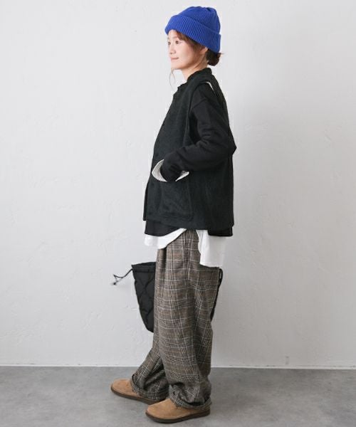 VENT BLANC｜シャギーデザインベスト(シークレ） [[VBJ253452]][C]