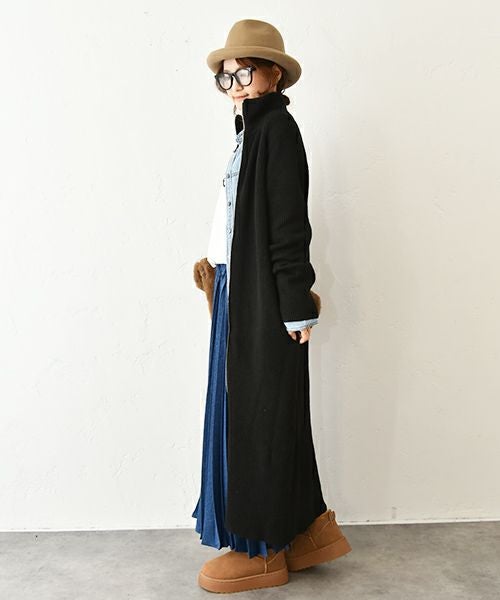 HUMS｜ジップアップロングカーディガン [[MT-0467]][C]