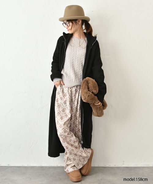 HUMS｜ジップアップロングカーディガン [[MT-0467]][C]