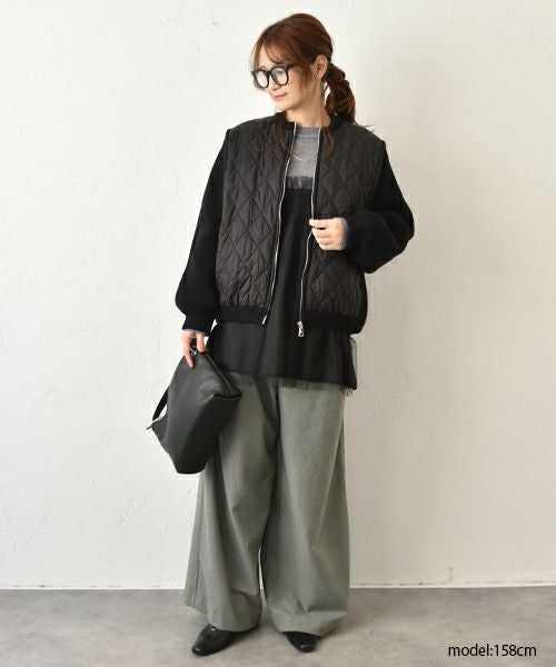 HUMS｜キルティング切替ブルゾン [[500452]][C]