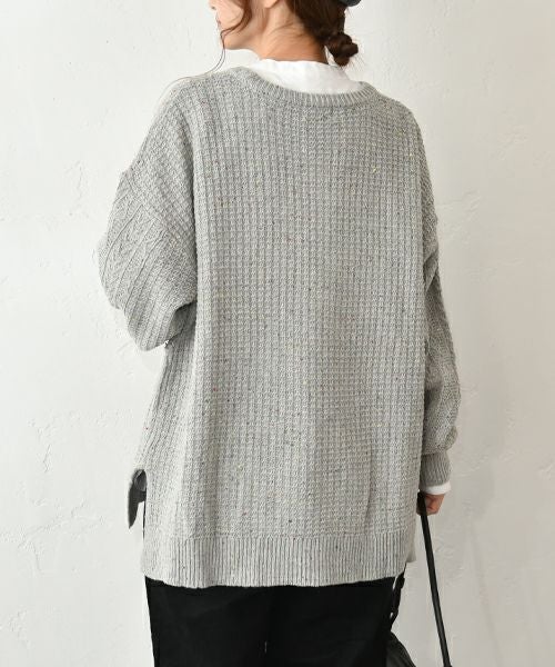 hagumu｜カラーネップリメイク風ニット [[41055352]][C]