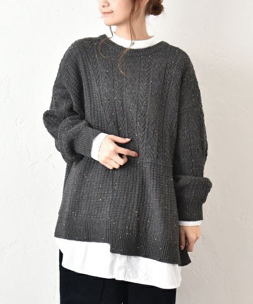 hagumu｜カラーネップリメイク風ニット [[41055352]][C]