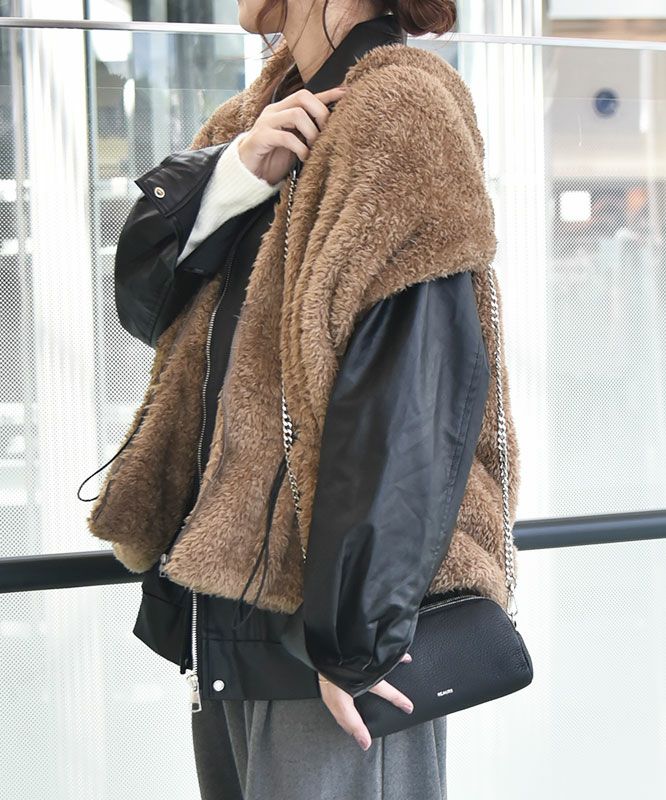 REEED｜ボアバックデザインベスト [[BL000582]][C]