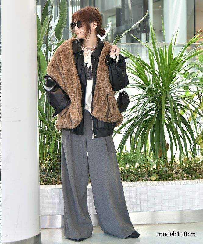 REEED｜ボアバックデザインベスト [[BL000582]][C]