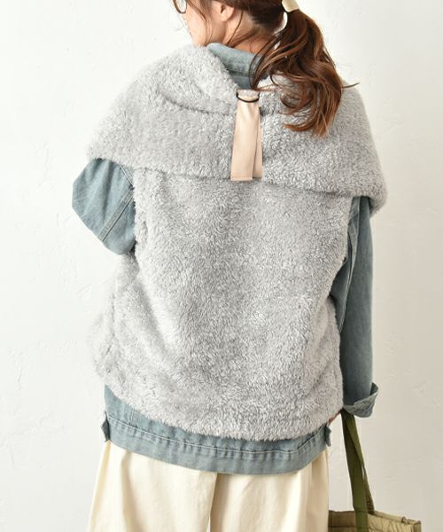 REEED｜ボアバックデザインベスト [[BL000582]][C]