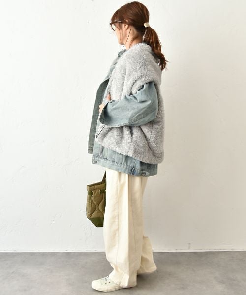 REEED｜ボアバックデザインベスト [[BL000582]][C]