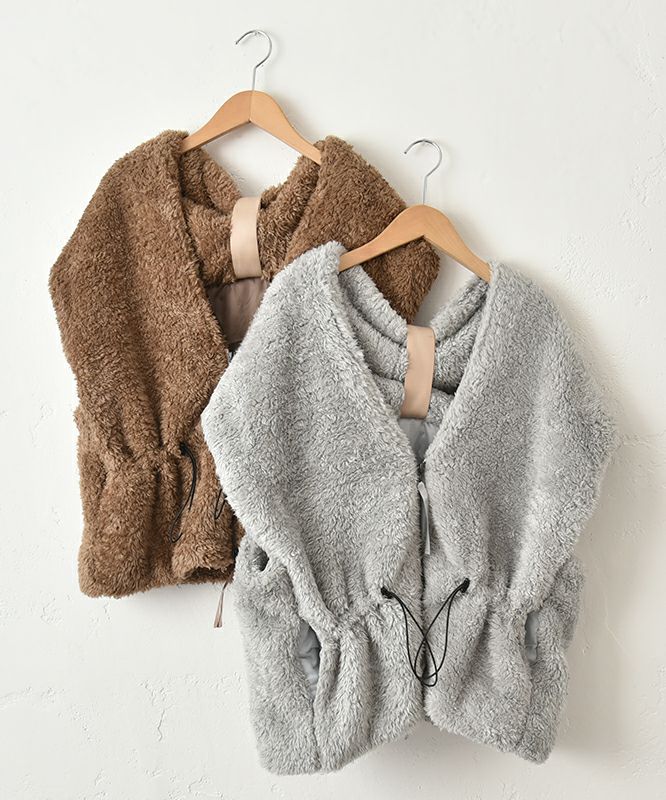 REEED｜ボアバックデザインベスト [[BL000582]][C]