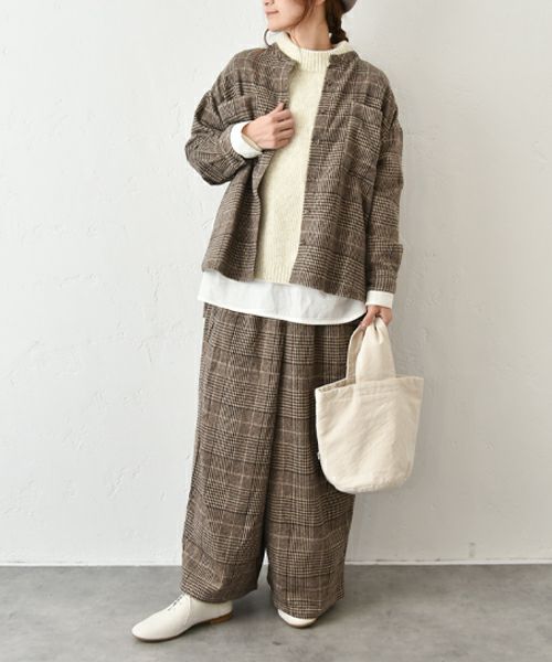 hagumu｜起毛チェックセットアップ [[CPMA-3501]][C]