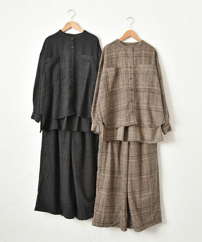 hagumu｜起毛チェックセットアップ [[CPMA-3501]][C]