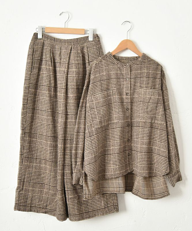 hagumu｜起毛チェックセットアップ [[CPMA-3501]][C]