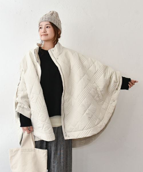 hagumu｜キルティングポンチョ [[32839A431]][C]