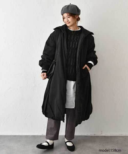 hagumu｜中綿バルーンリブコート [[32852D431]][C]