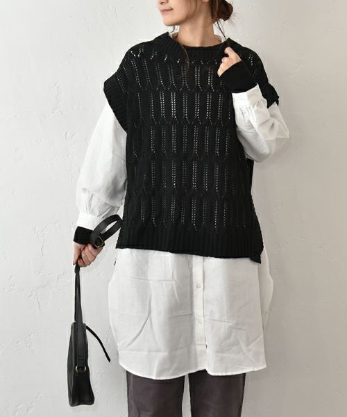 hagumu｜ニット×シャツチュニックアンサンブル [[CPMA-6355]][C]