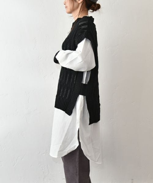 hagumu｜ニット×シャツチュニックアンサンブル [[CPMA-6355]][C]