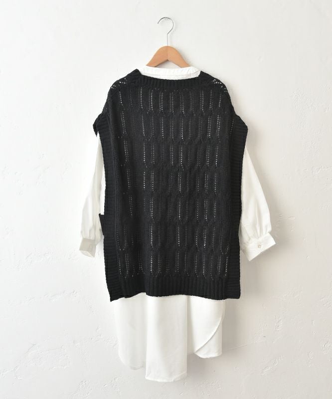  hagumu｜ニット×シャツチュニックアンサンブル [[CPMA-6355]][C]