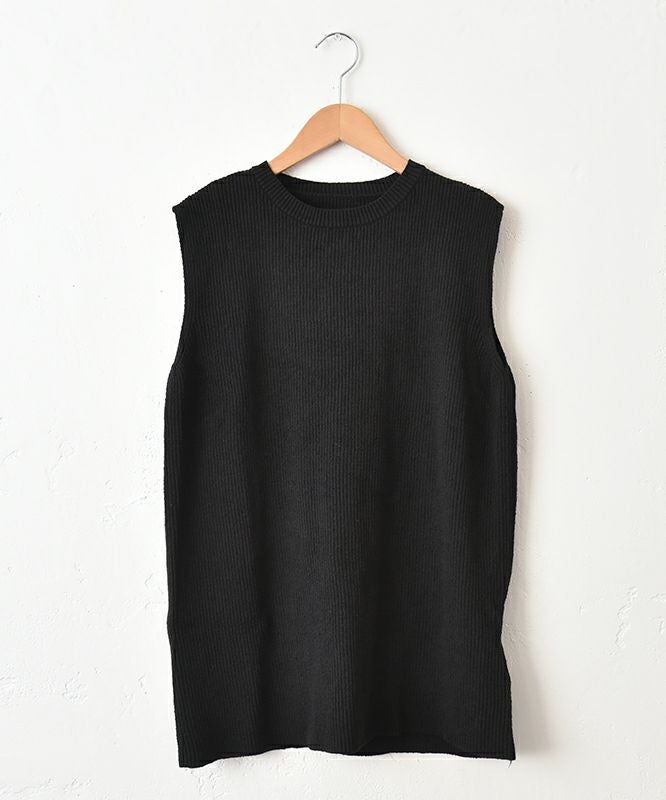 HUMS｜リブニットバックスリットベスト [[32664Y233]][C]