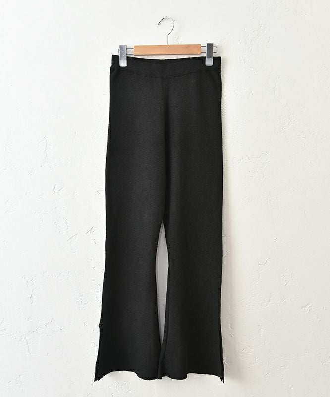  HUMS｜ニットセミフレアスリットパンツ [[32665Y234]][C]