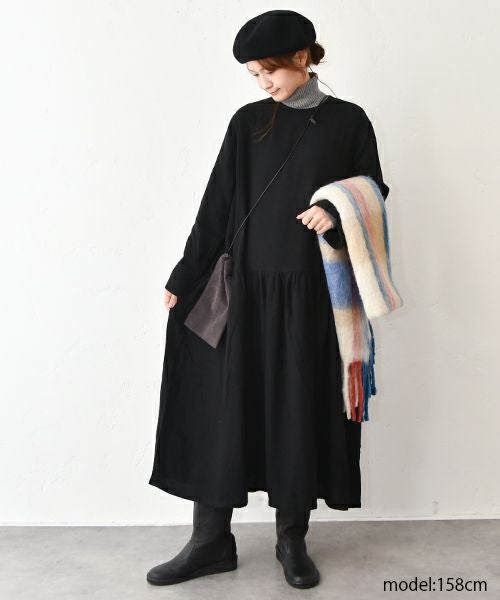 OMEKASI｜リネン混切替ワンピース(11月出し） [[hag-175]][C]