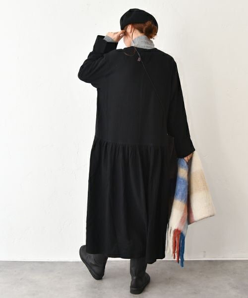OMEKASI｜リネン混切替ワンピース(11月出し） [[hag-175]][C]