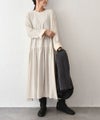 OMEKASI｜リネン混切替ワンピース(11月出し） [[hag-175]][C]