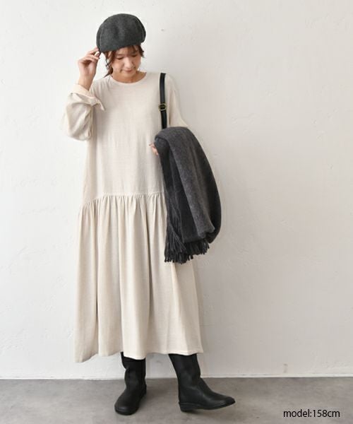 OMEKASI｜リネン混切替ワンピース(11月出し） [[hag-175]][C]