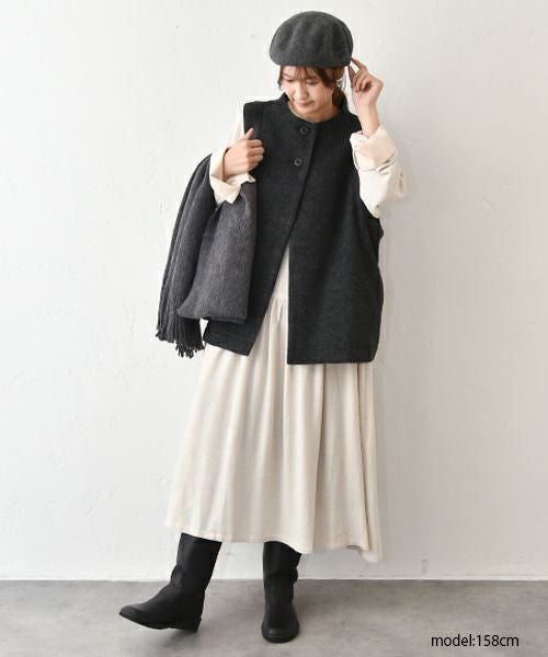 OMEKASI｜リネン混切替ワンピース(11月出し） [[hag-175]][C]