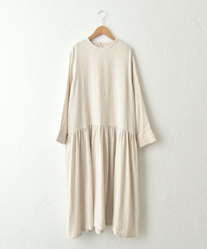  OMEKASI｜リネン混切替ワンピース [[hag-175]][C]