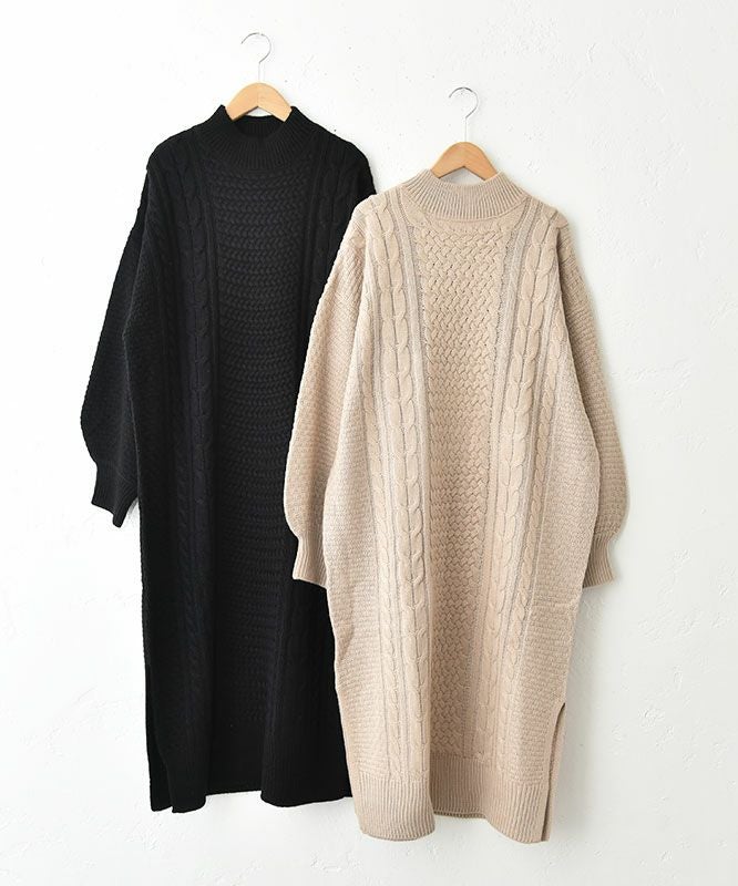 hagumu｜ケーブルハイネックワンピース [[34015352]][C]