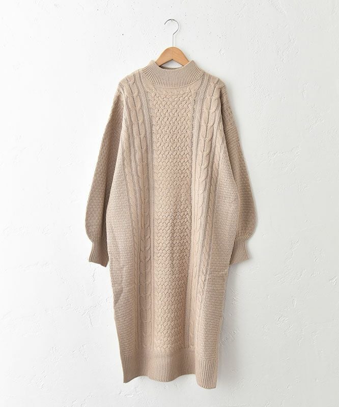 hagumu｜ケーブルハイネックワンピース [[34015352]][C]