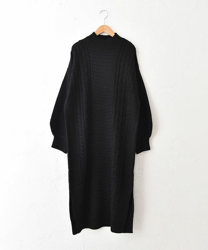 hagumu｜ケーブルハイネックワンピース [[34015352]][C]