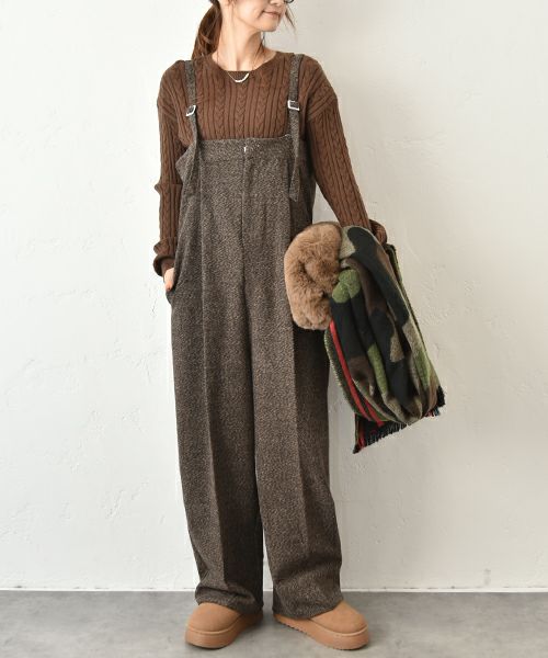  HUMS｜ツイードベロアサロペット [[32859H334]][C]