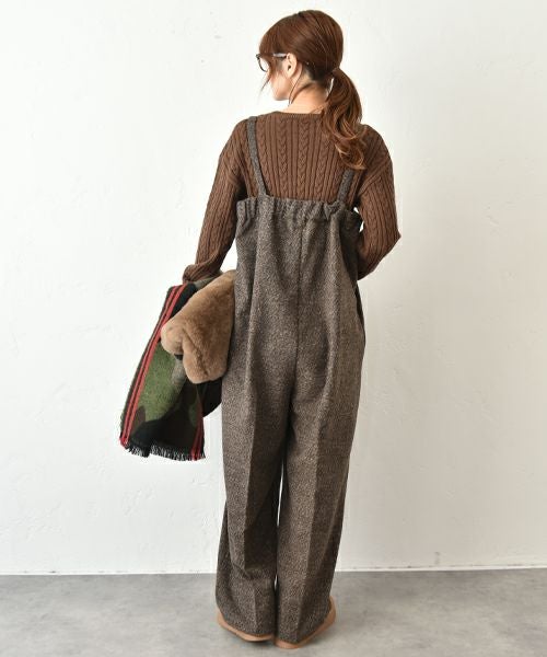  HUMS｜ツイードベロアサロペット [[32859H334]][C]