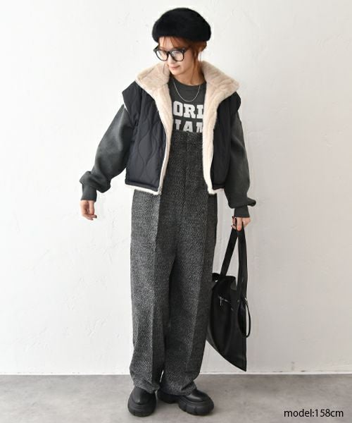  HUMS｜ツイードベロアサロペット [[32859H334]][C]