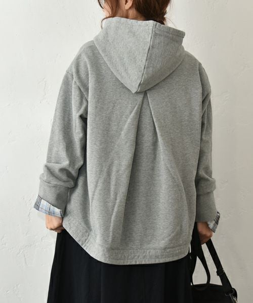 Our.｜スウェットロゴ入りデザインパーカー [[C-9045-1]][C]