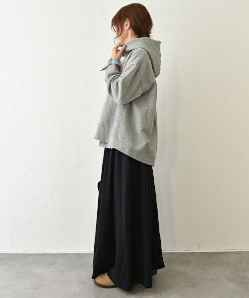 Our.｜スウェットロゴ入りデザインパーカー [[C-9045-1]][C]