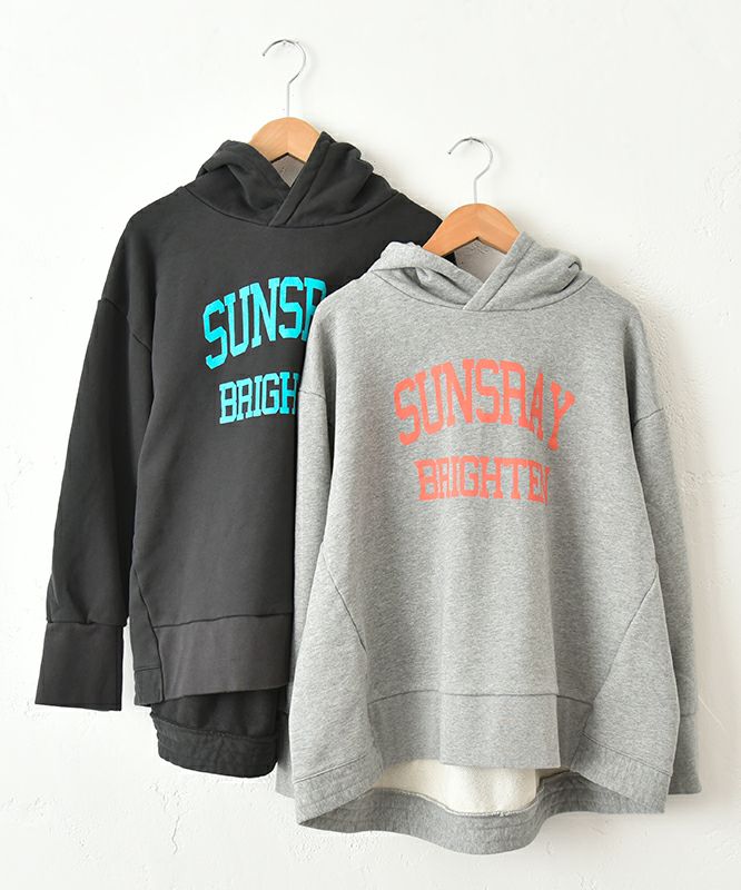 Our.｜スウェットロゴ入りデザインパーカー [[C-9045-1]][C]