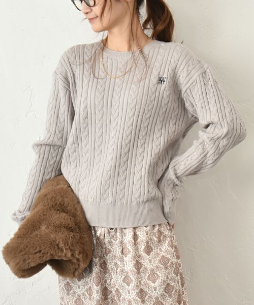 HUMS｜ケーブル編みニット [[MT-0473]][C]