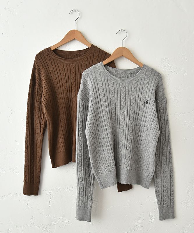 HUMS｜ケーブル編みニット [[MT-0473]][C]