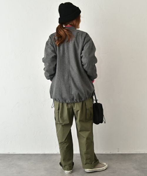 Our.｜圧縮ウール風ジップアップアウター [[131335H]][C]