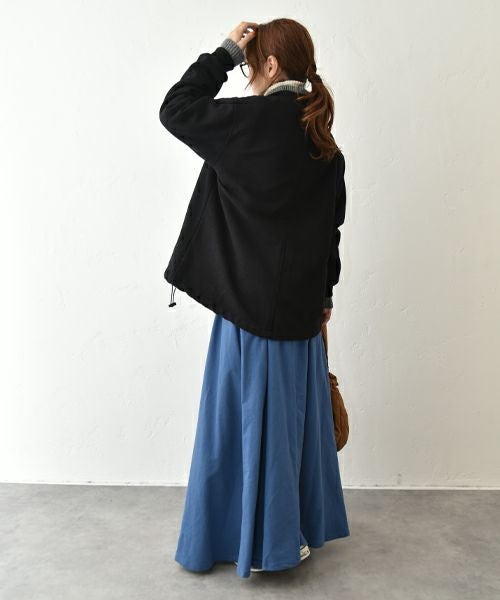 Our.｜圧縮ウール風ジップアップアウター [[131335H]][C]