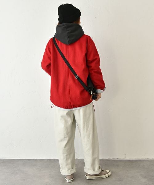 Our.｜圧縮ウール風ジップアップアウター [[131335H]][C]